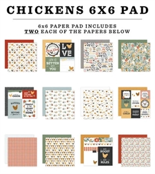 Echo Park Paper Pad 6x6" - Chickens